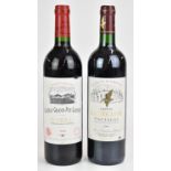 Two bottles of Pauillac comprising Chateau Grand - Puy - Lacoste 1996 and Chateau La Bécasse, both
