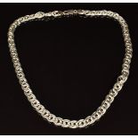 A silver necklace, 55g