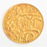 Indian gold one mohur coin (Shah Amam II, British Bengal Presidency) 1765-1947, 7.3g