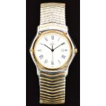 Ebel Sport Classic Wave gentleman's wristwatch ref. 183903 with date aperture, black hands and Roman