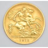 1912 George V gold half sovereign