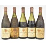 Five bottles of Gevrey Chambertin 1er cru 1973