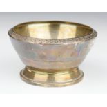 Garrard Art Deco style hallmarked silver sugar bowl, Birmingham 1964, diameter 9.5cm, weight 84g