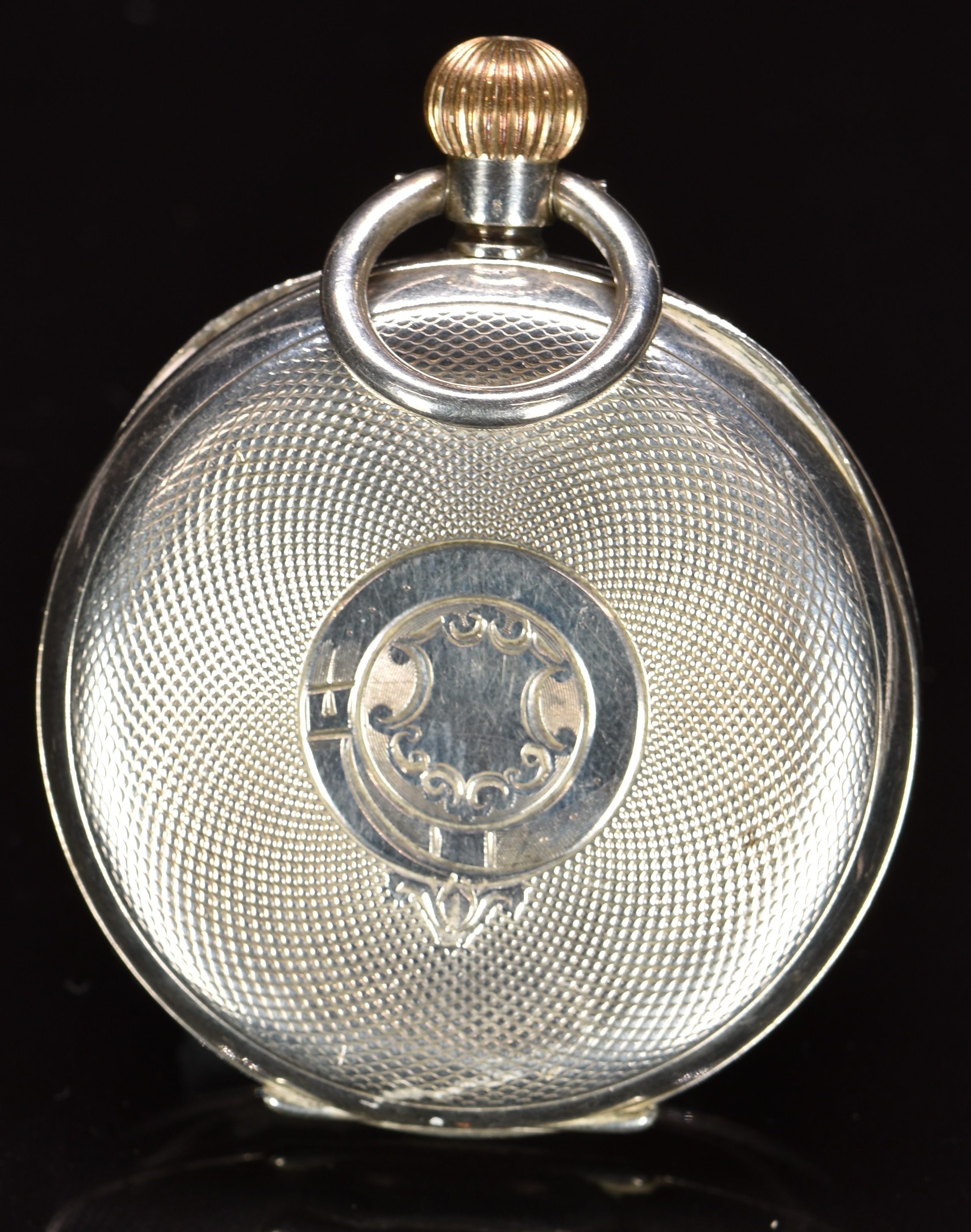 Omega silver keyless winding open faced pocket watch with subsidiary seconds dial, blued hands, - Image 2 of 4