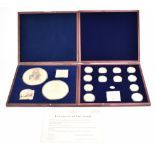 Windsor Mint two gold plated picture coin collections comprising St George, Magna Carta etc and