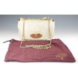 Mulberry evening shoulder bag in Diamond Sparkle leather with gilt metal hardware and leather and
