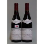 Two 75cl bottles of Aloxe Corton 1er Cru Les Moutottes, 1996, Edmond Cornu. (2)