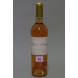 A 50cl bottle of Chateau Climens, 1997, 1st Barsac.
