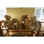 Teddy Bears: four artist teddy bears by Julie Shepherd, comprising: 'Jilly'; 'Bobbi'; 'Julie'; '