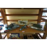 Dinky: three vintage Dinky vehicles, comprising: 615 US Jeep with 105mm Howitzer; 683 Chieftan Tank,
