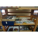 Ships: a collection of diecast metal ocean liners and battle cruisers, varying gauge, condition