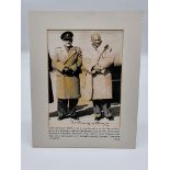 MONTGOMERY OF ALAMEIN: a reproduction photograph of Montgomery with Colonel Ralph Warren, Military