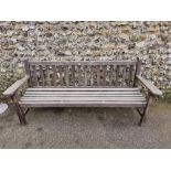 A Lister garden bench, 190cm wide.