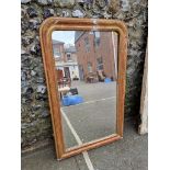 A Victorian gilt framed wall mirror, 138cm 84cm.