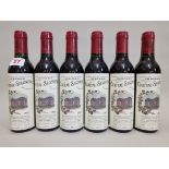 Six 37.5cl bottles of Chateau Segonzac Vielles Vignes, 1995, Cotes de Blaye. (6)