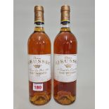 Two 75cl bottles of Chateau Rieussec, 1999, 1er Grand Cru Sauternes. (2)