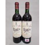 Two 75cl bottles of Chateau Monbrison, 1988, Chateau Bourgeois Margaux. (2)