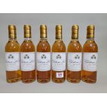 Six 37.5cl bottles of Chateau Liot, 1999, Barsac. (6)
