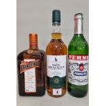 A 1 litre bottle of Cointreau; together with with a 70cl bottle of Ben Bracken whisky; and a 70cl