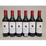 Six 37.5cl bottles of Chateau Faizeau Vieilles Vignes, 1995, Montagne St Emilion. (6)