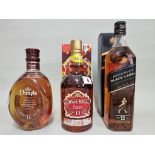Three 70cl bottles of blended whisky, comprising: Chivas Regal 13 year old, in oc; Johnnie Walker '