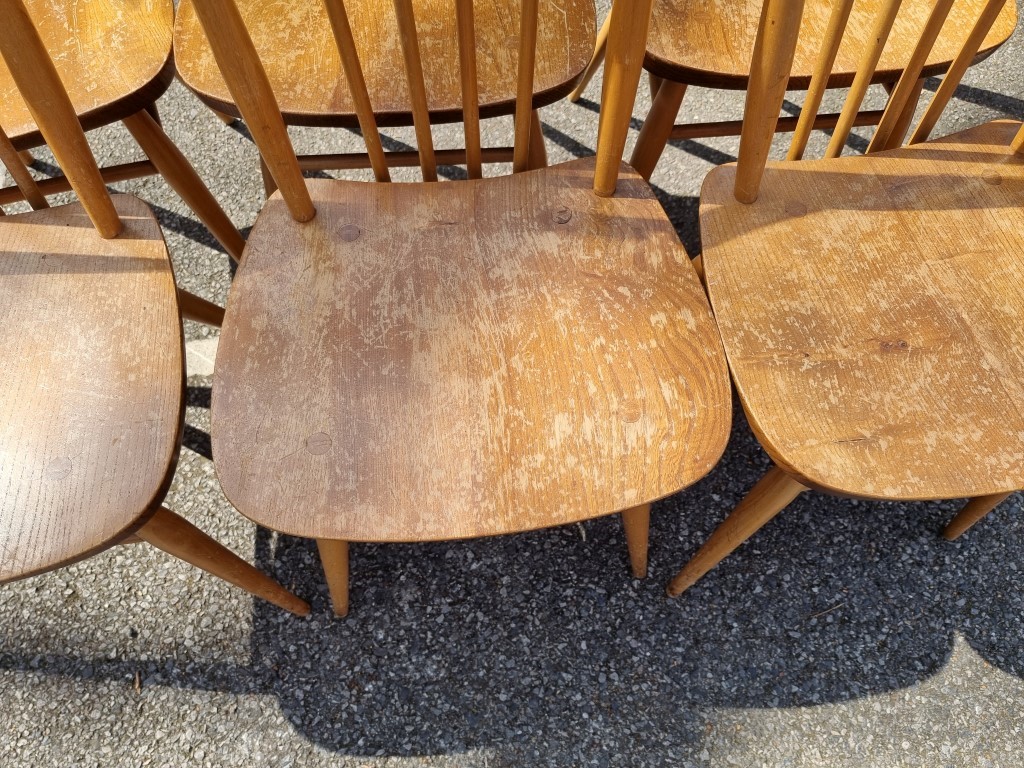 A set of six vintage Ercol model 608 dining chairs. - Image 2 of 2