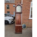 A 19th century mahogany longcase clock, dial inscribed Radcliffe & Elland, 228cm high.