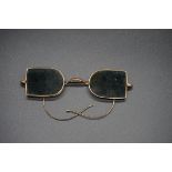 Railwayana: a pair of late Victorian 'Double D' side panel carriage sunglasses.