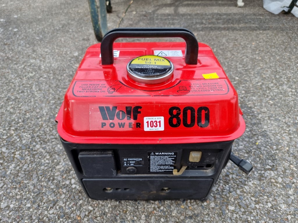 A Wolf 'Power 800' generator.