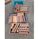 A quantity of Victorian stoneware garden edging tiles.