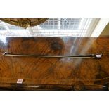 An antique violin bow, stamped 'Collin Mezin', 73.5cm long, (repaired or extended near frog).