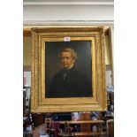 British School, 19th century, bust length portrait of a gentleman, oil on board, 29.5 x 24cm.