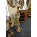 A giltwood standard lamp, height excluding fitting 130cm.