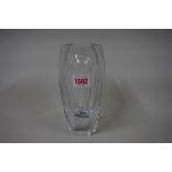 A Baccarat clear glass vase, 18cm high.