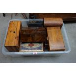 A collection of 19th century and later boxes and caskets. (11)