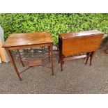 An Edwardian inlaid occasional table; together with a Sutherland table.