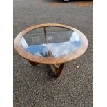 A vintage teak G Plan circular coffee table, 84cm diameter.