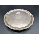 A Victorian silver salver, by Charles Boyton II, London 1894, 20cm diameter, 296g.