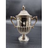 A small silver lidded trophy cup and cover, by Cooper Brothers & Sons Ltd, Sheffield 1924, 10.5cm
