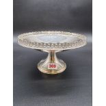 A silver tazza having pierced gallery, by Mappin & Webb, London 1926, 21.5cm diameter, 351g.