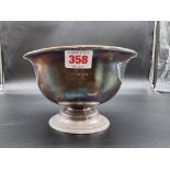 A silver mounted fruit bowl, by British Metallising Co Ltd, London 1929, 18.7cm diameter.