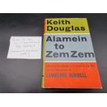 INSCRIBED FROM TED HUGHES TO HENRY WILLIAMSON: DOUGLAS (Keith) 'Alamein to Zemzem': London,