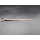 A silver skewer letter opener, by Mappin & Webb Ltd, Birmingham 1989, 28.5cm, 88g.