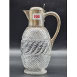 A good late Victorian silver mounted cut glass claret jug, by Henry Wilkinson & Co, London 1895,