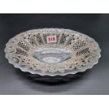 A Victorian silver oval bowl, by Martin Hall & Co, Sheffield 1894, having pierced decoration, 23cm