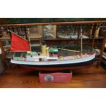 A model of a trawler, 88.5cm long.