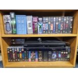 Doctor Who: a collection of approximately 85 VHS videos, some in presentation boxes and tins;