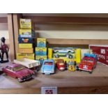 Vintage Diecast: a group of seven vehicles to include a Dinky 162 Triumph 1300; Corgi Toys Nos: 271;