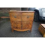 A Georgian mahogany commode, 78cm wide x 50cm deep x 75cm high.