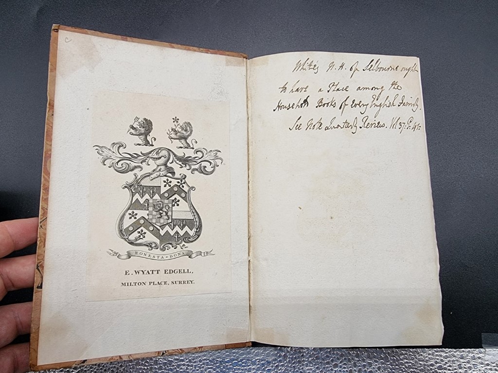 WHITE (Gilbert): 'The Natural History and Antiquities of Selborne in the County of Southampton..', - Bild 4 aus 8